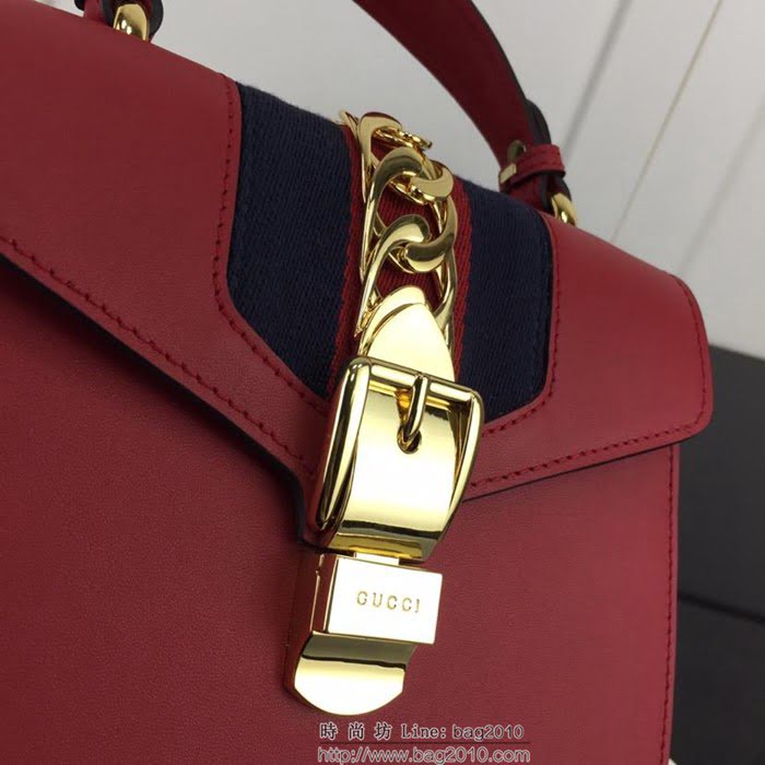 GUCCI古馳 新款 專櫃品質 原單 470270 紅色 手提 單肩 斜挎包HY1327